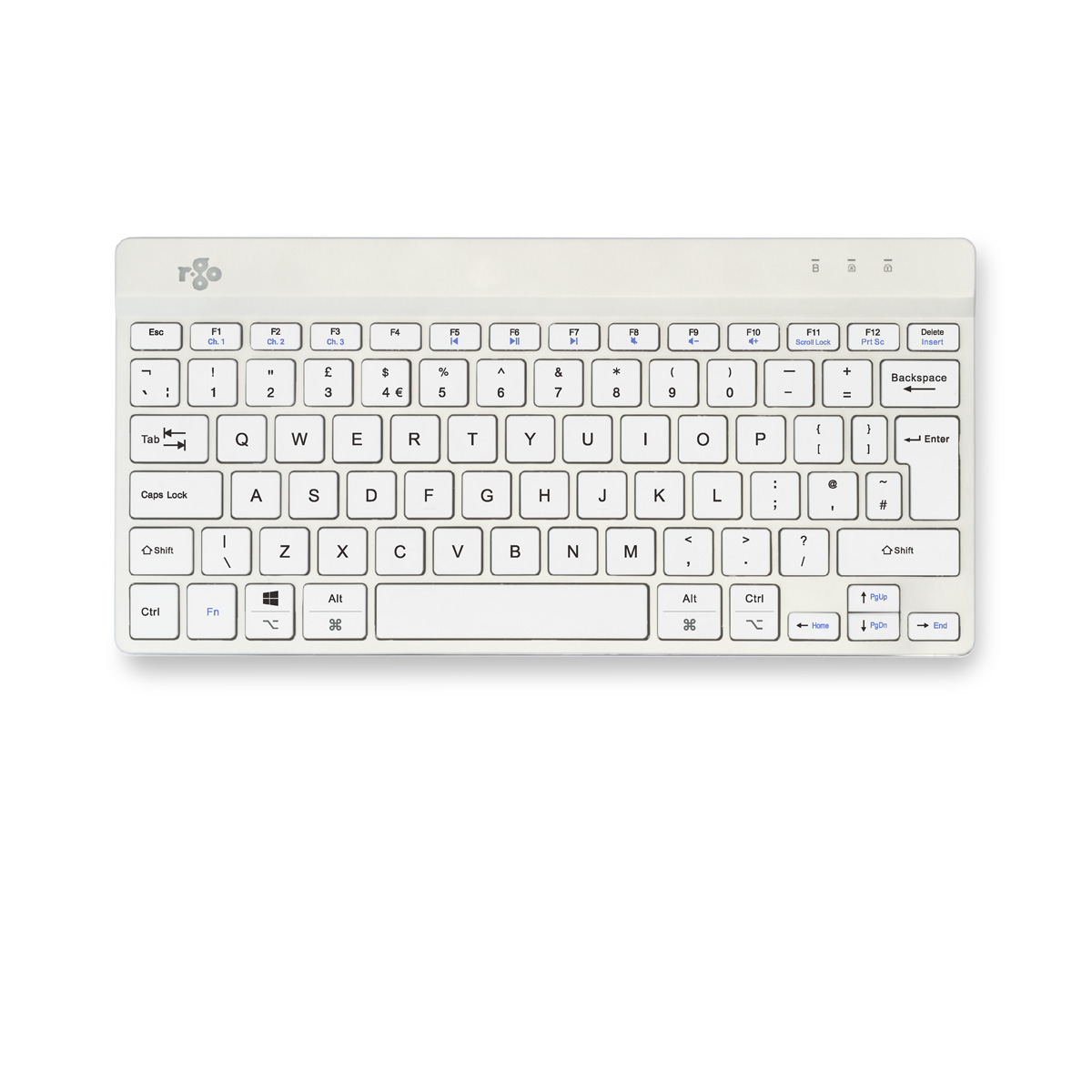 R-Go Compact Break (weiß, drahtlos, QWERTY – UK)