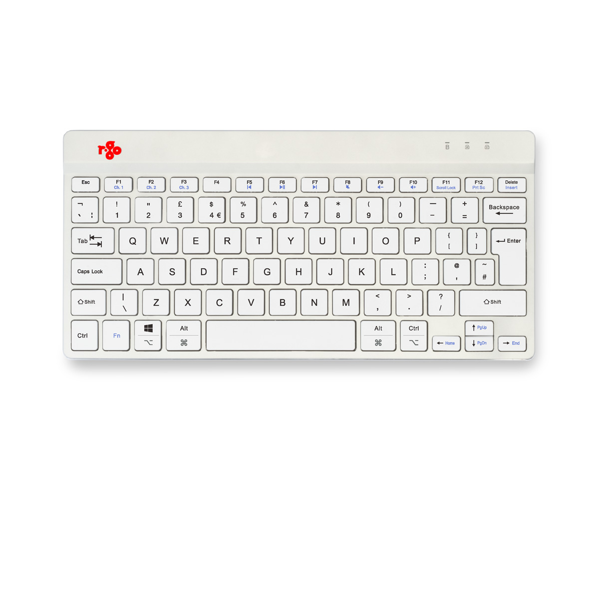 R-Go Compact Break (weiß, drahtlos, QWERTY – UK)