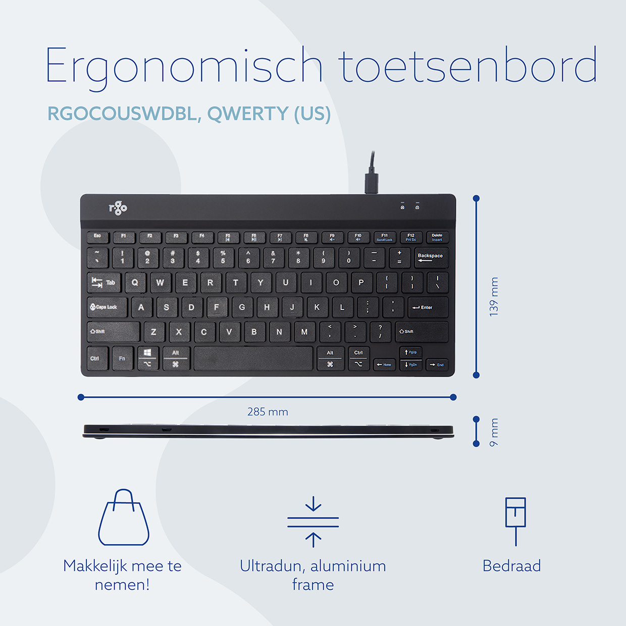 R-Go Compact Break (zwart, bedraad, QWERTY – US)