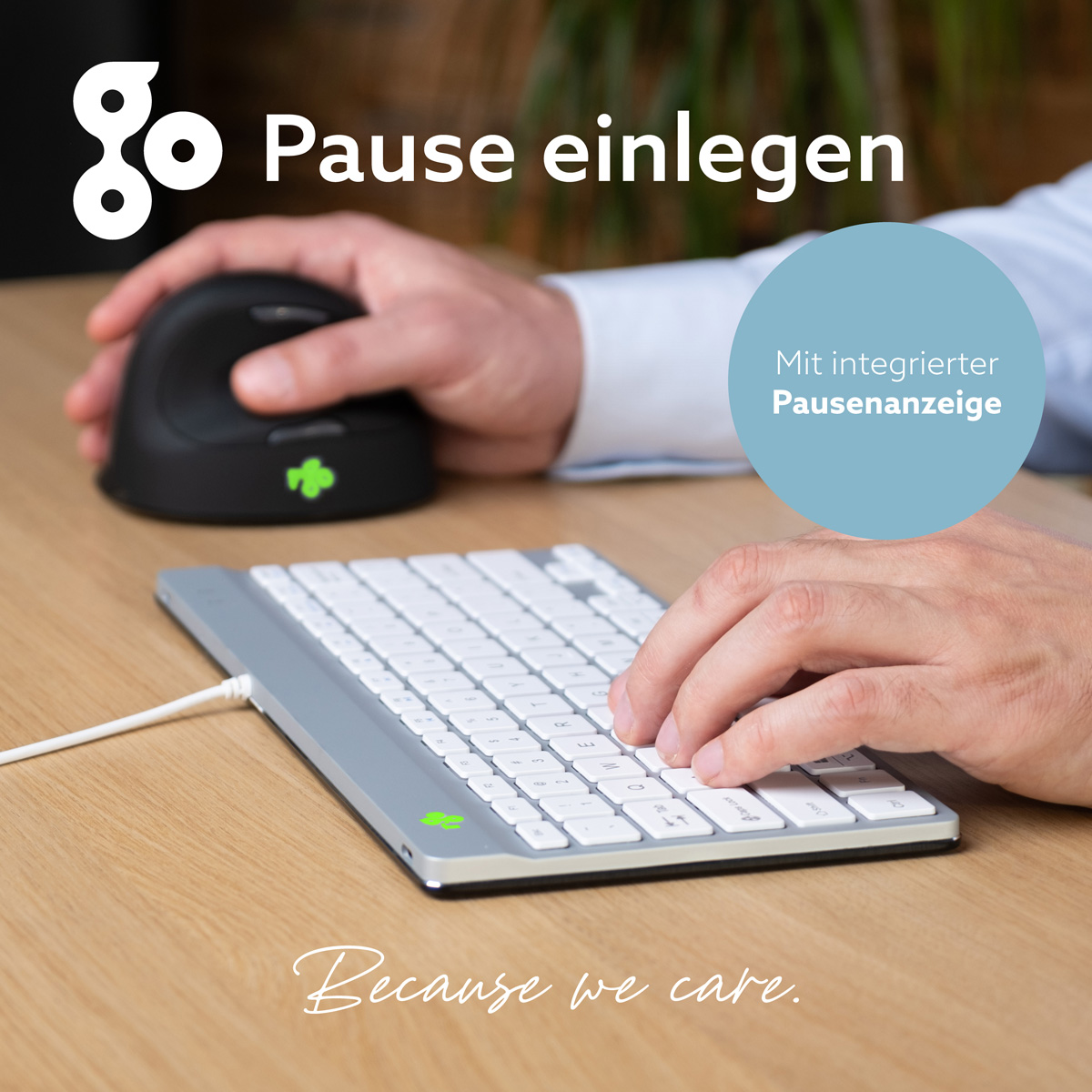 R-Go Compact Break (weiß, verkabelt, QWERTY – US)