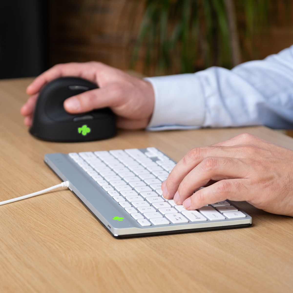R-Go Compact Break (white, wired, QWERTY – US)