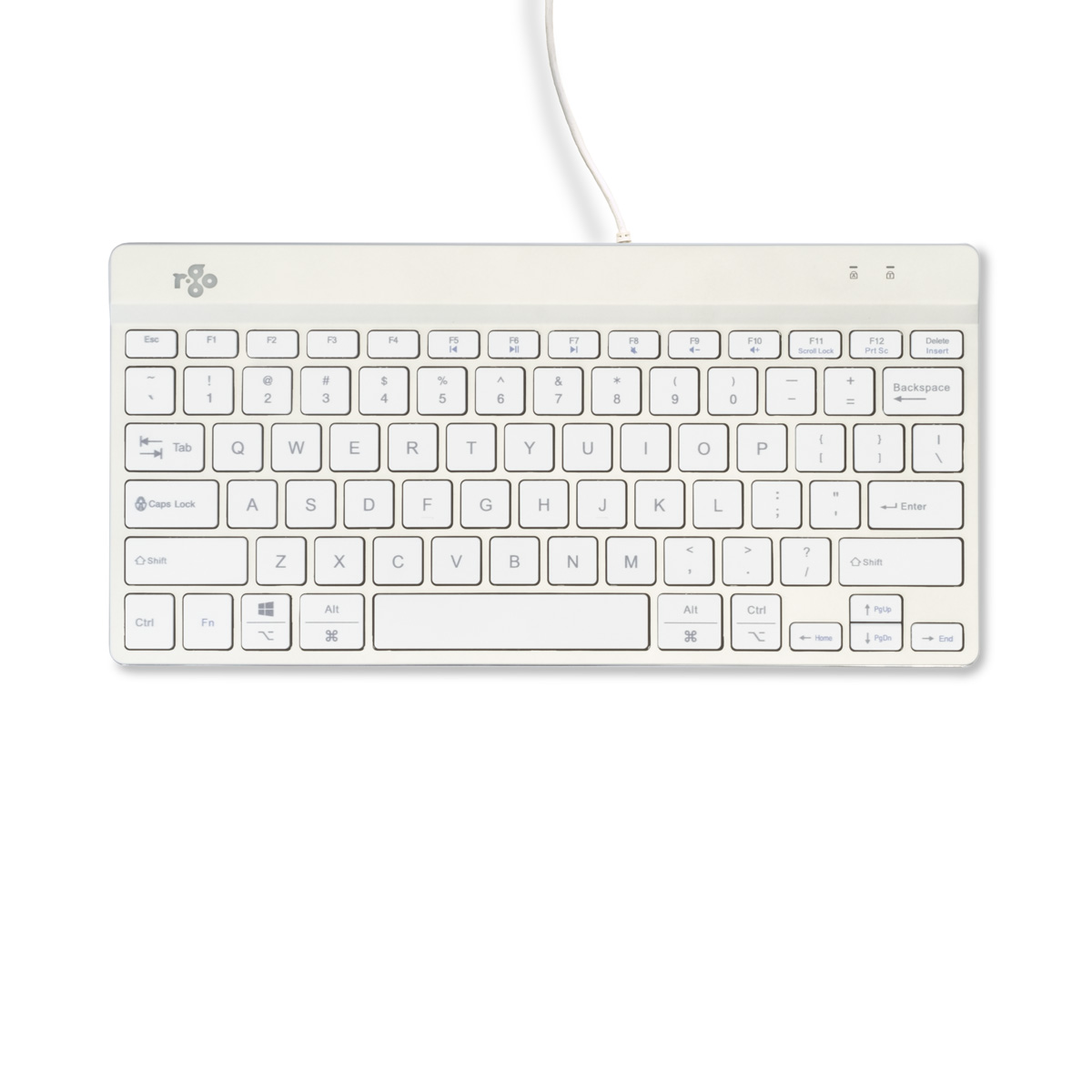 R-Go Compact Break (white, wired, QWERTY – US)
