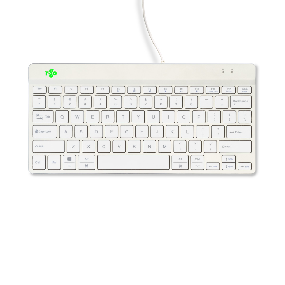 R-Go Compact Break (white, wired, QWERTY – US)