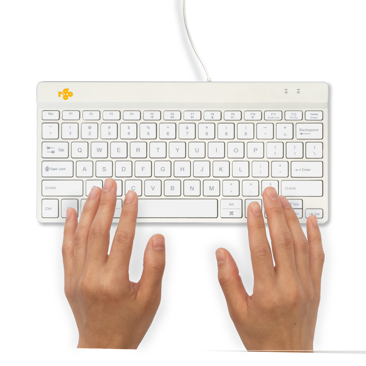 R-Go Compact Break (white, wired, QWERTY – US)