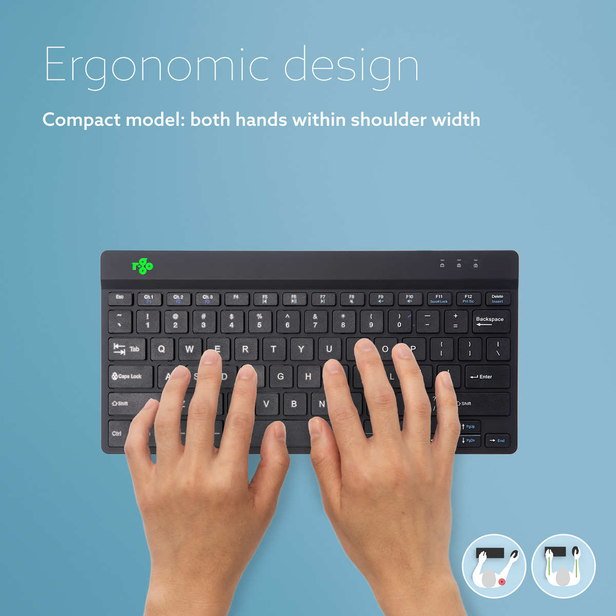 R-Go Compact Break (black, wireless, QWERTY – US)