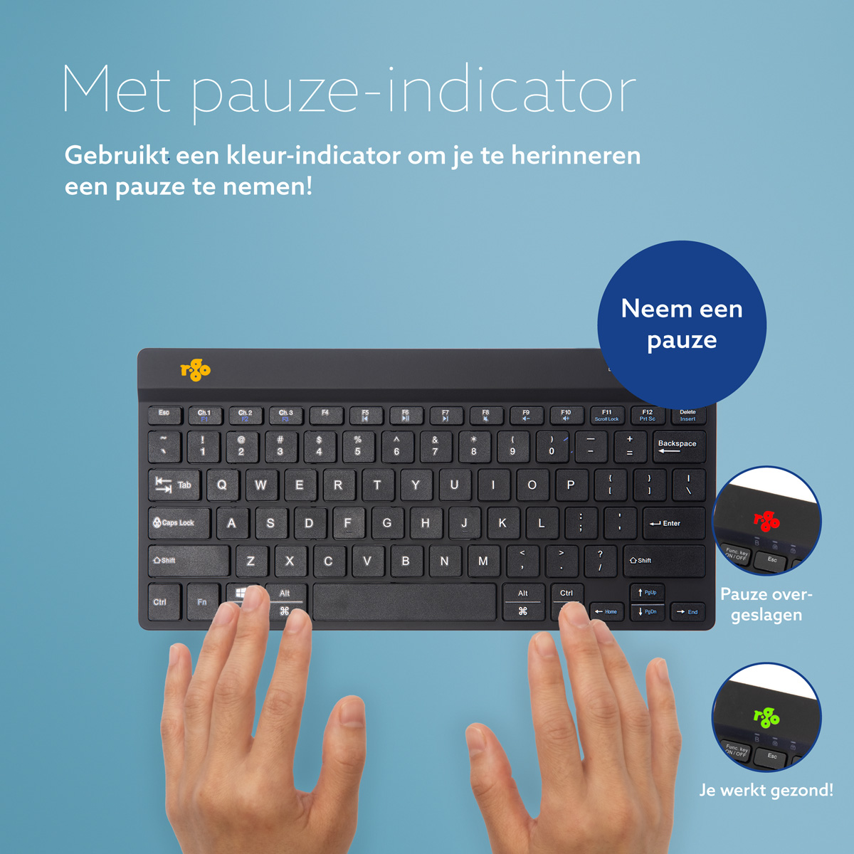 R-Go Compact Break (zwart, draadloos, QWERTY – US)