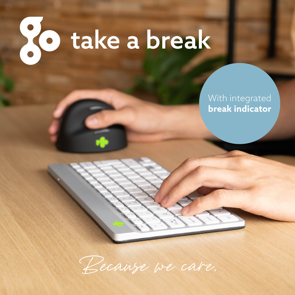 R-Go Compact Break (white, wireless, QWERTY – US)