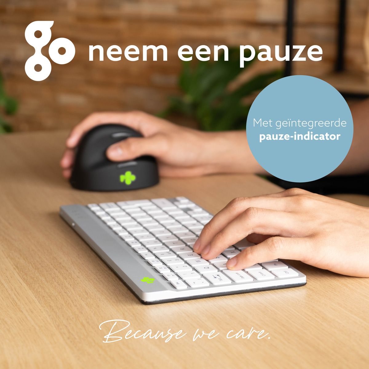 R-Go Compact Break (wit, draadloos, QWERTY – US)