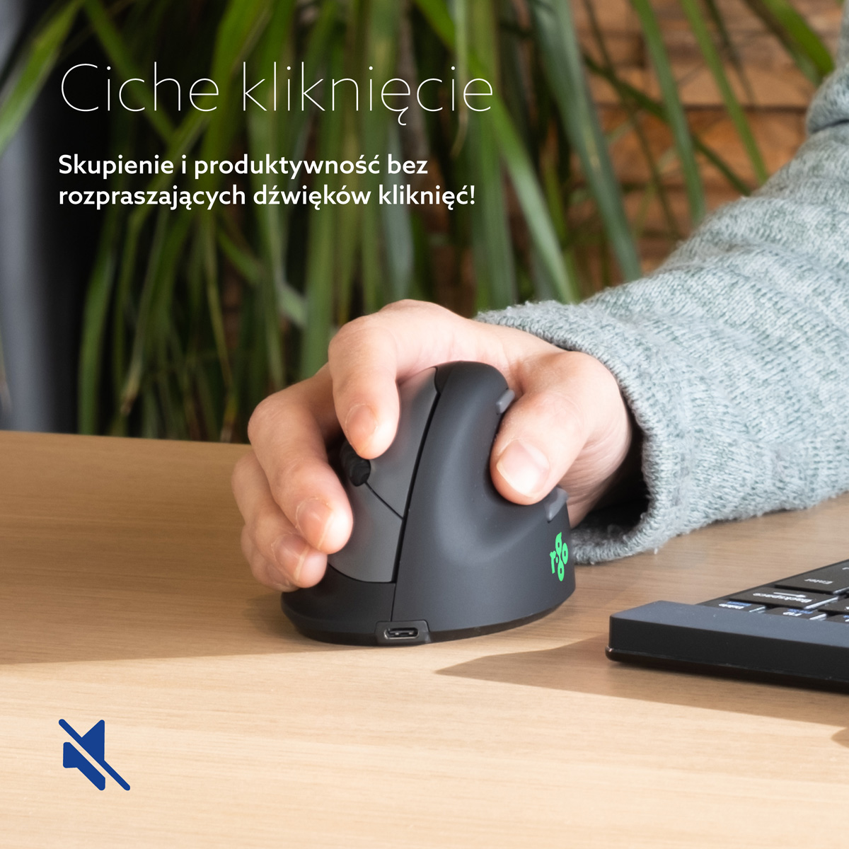 R-Go HE Break (mały, prawostronny, złącze 3 w 1: Bluetooth/2,4 GHz/USB)