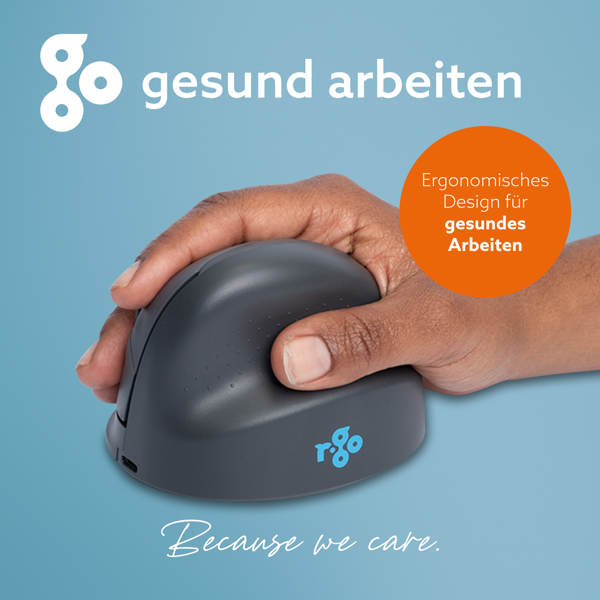 R-Go HE Basic Vertikale Maus (mittel, rechts)