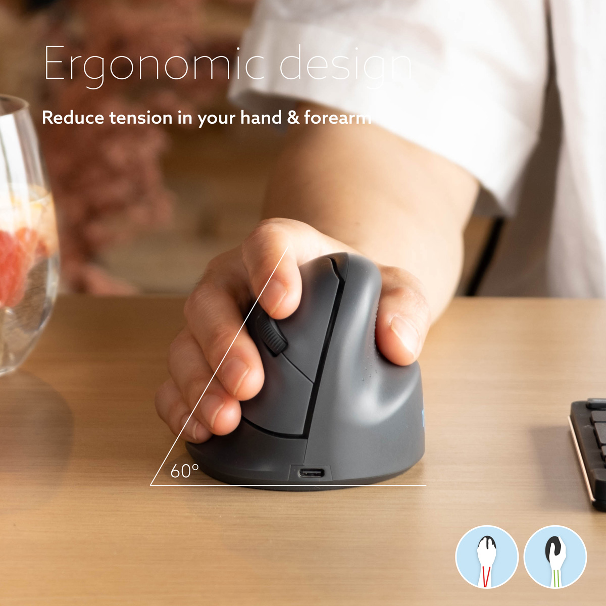 R-Go HE Basic Vertical mouse (medium, right)