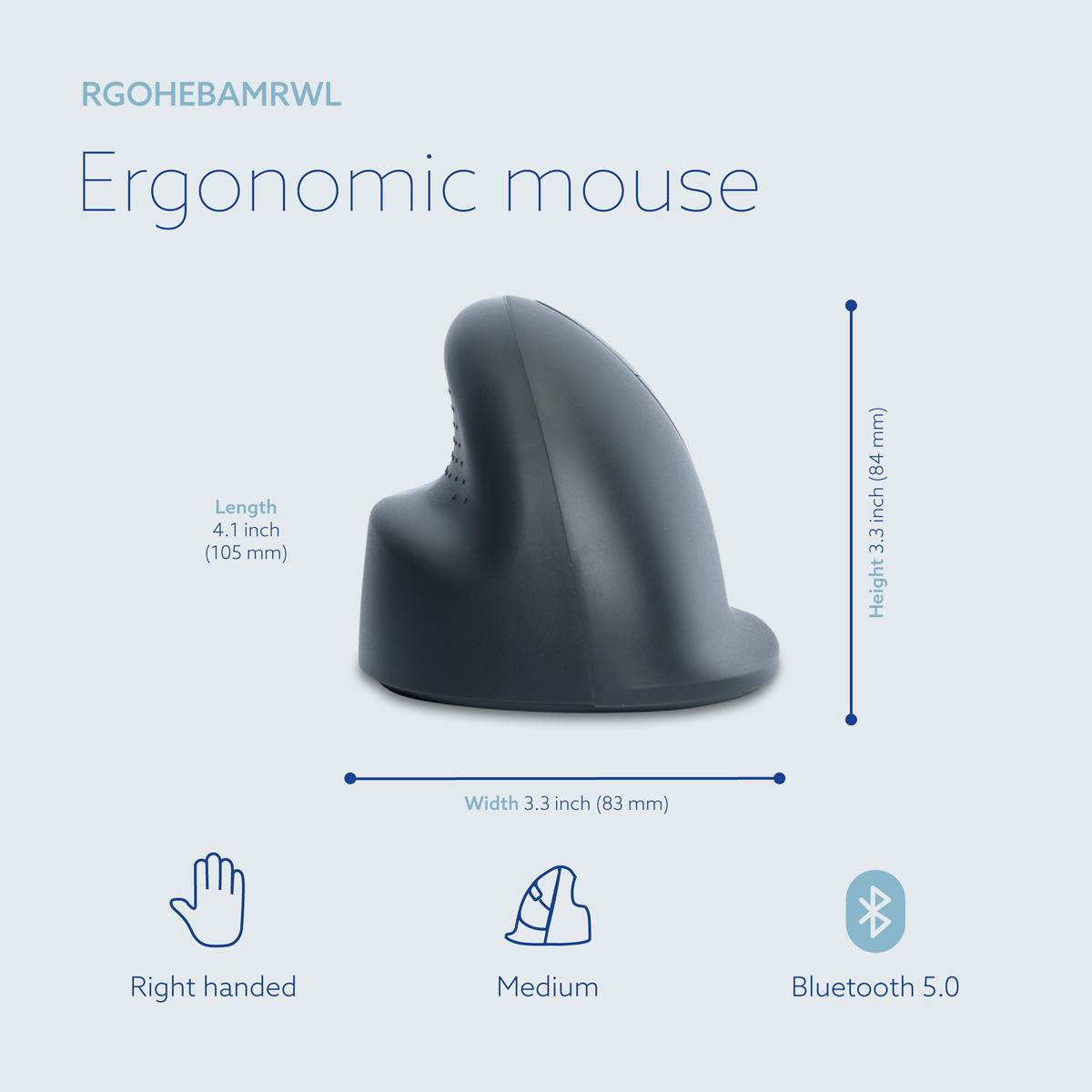 R-Go HE Basic Vertical mouse (medium, right)