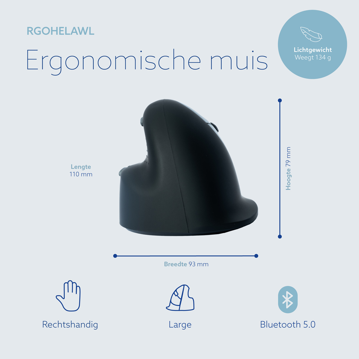 R-Go He Break (large, rechts, bluetooth)