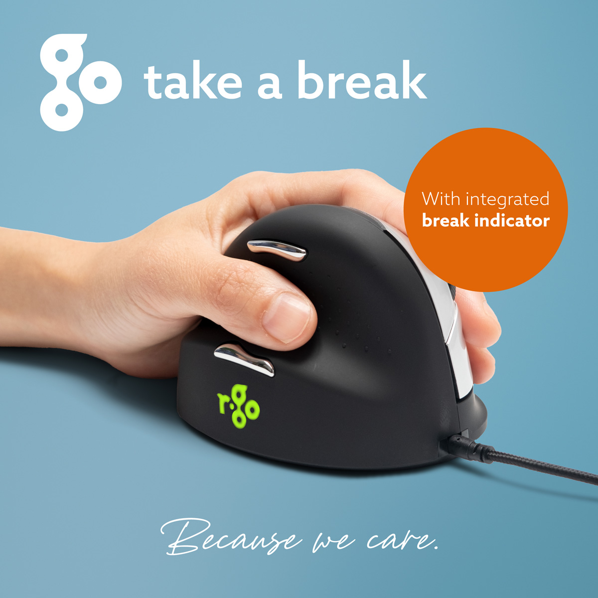 R-Go HE Break Mouse (large, left, wired)
