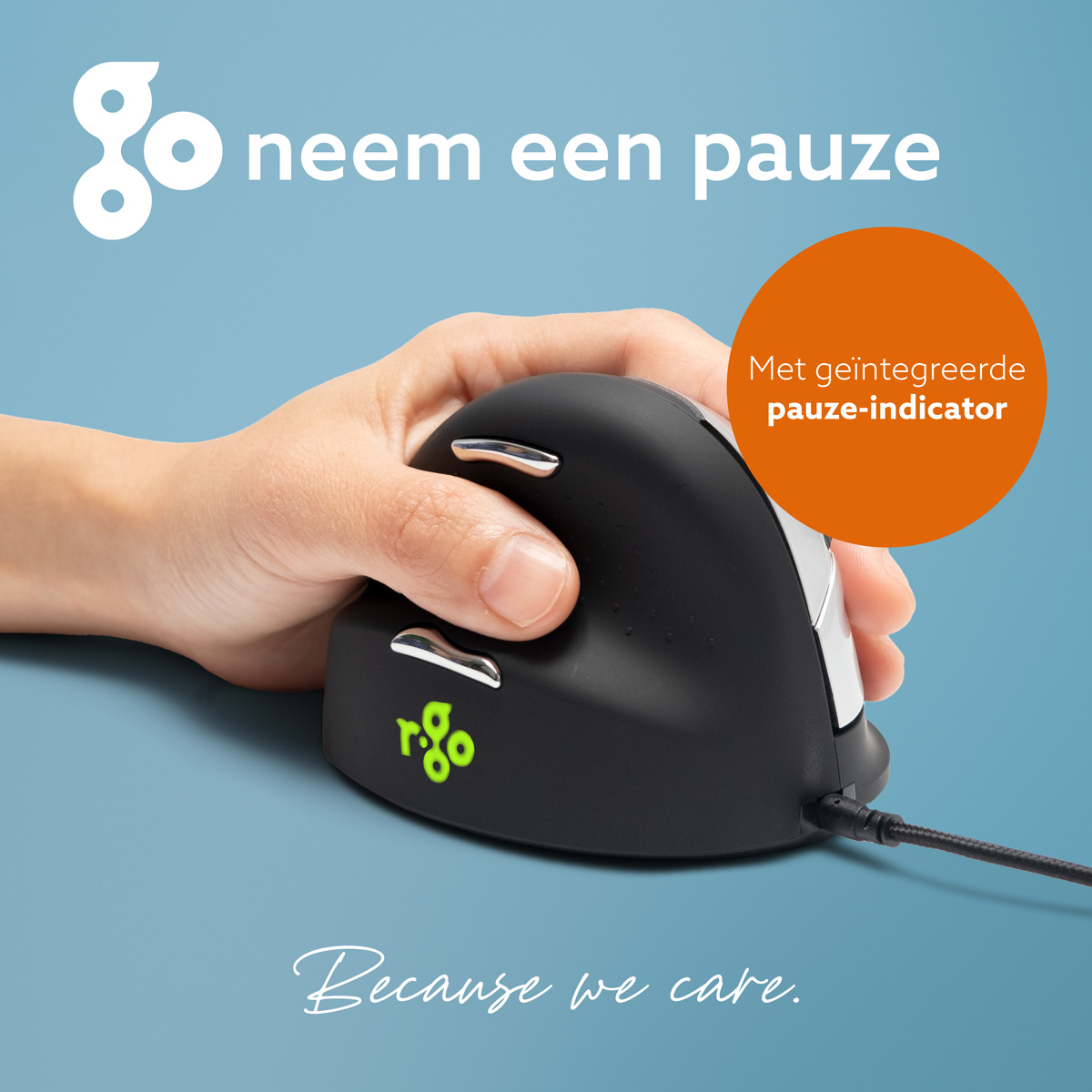 R-Go He Break Muis (large, links, bedraad)