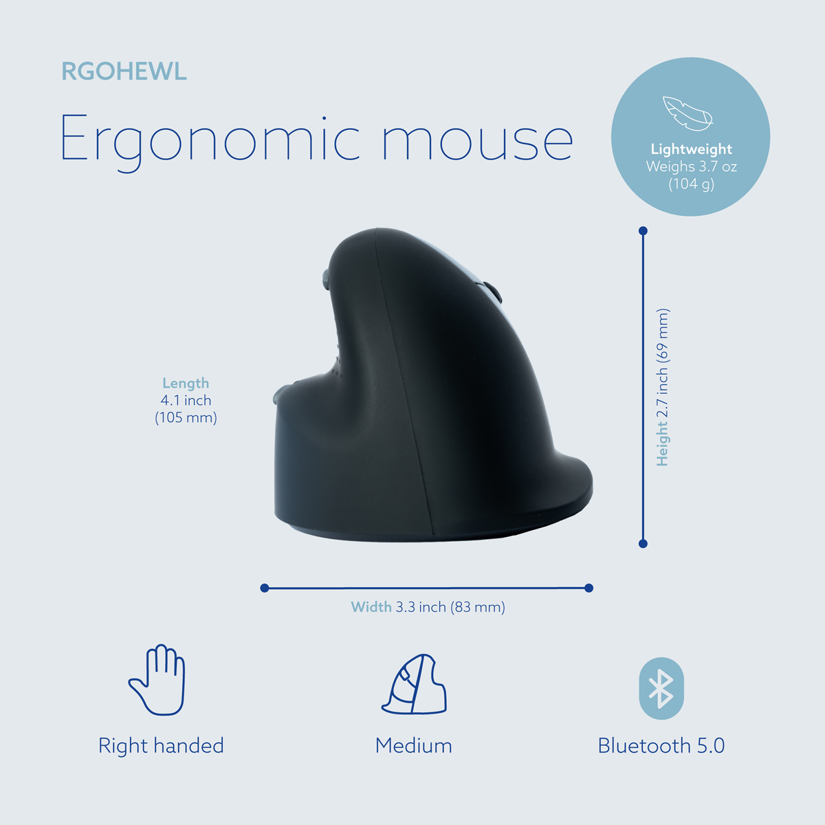 R-Go He Break (medium, right, bluetooth)