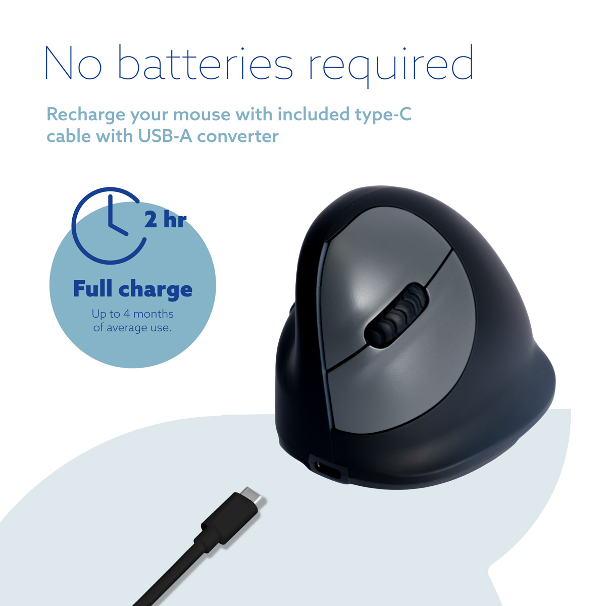 R-Go HE Break Mouse (medium, left, wireless)