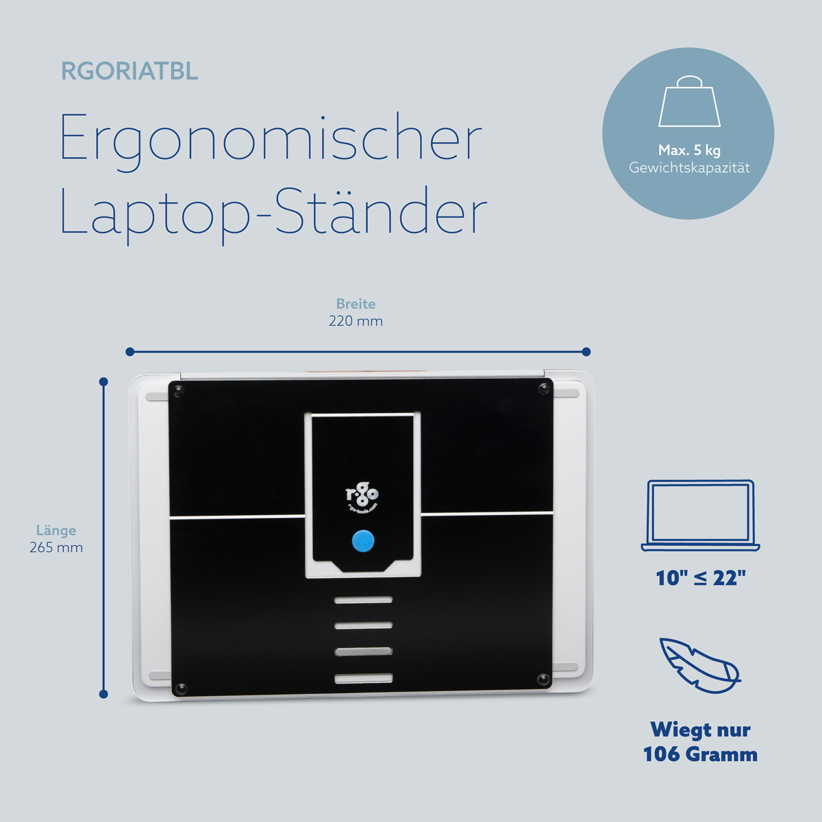 R-Go Riser Attachable Laptop-Ständer