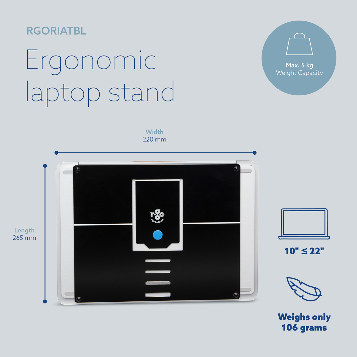 R-Go Riser Attachable Laptop stand