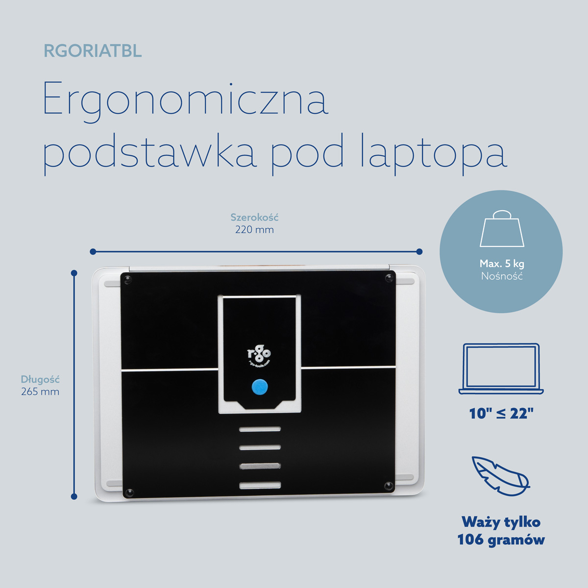 Podstawka pod laptopa R-Go Riser Attachable