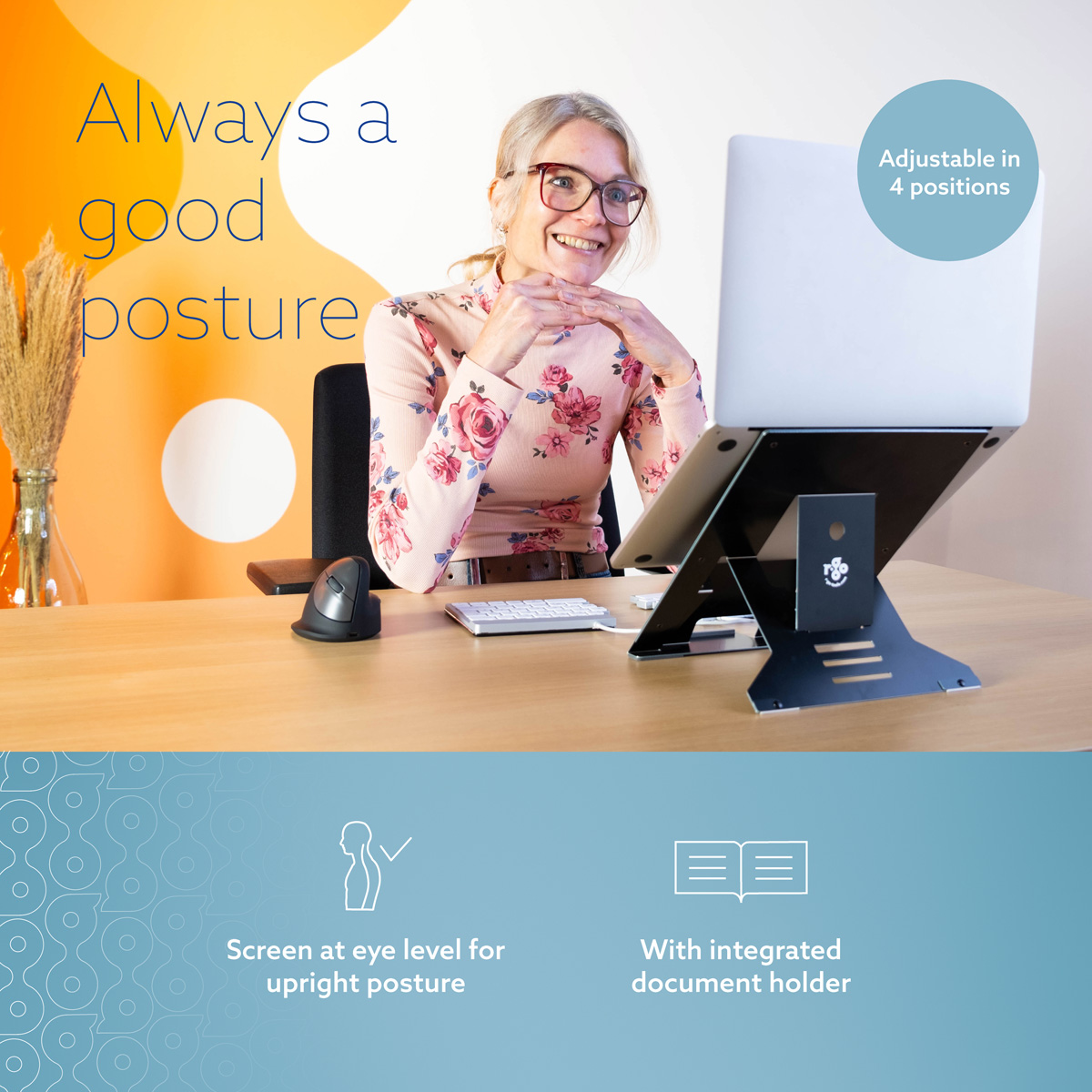 R-Go Riser Document Laptop stand