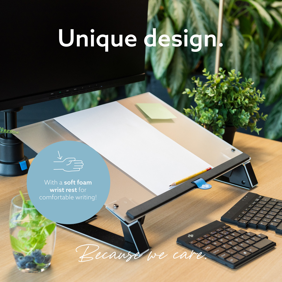 R-Go Read2Write Document holder (matte acrylic)