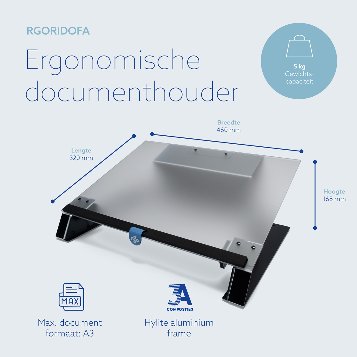 R-Go Read2Write Documenthouder (Acryl)
