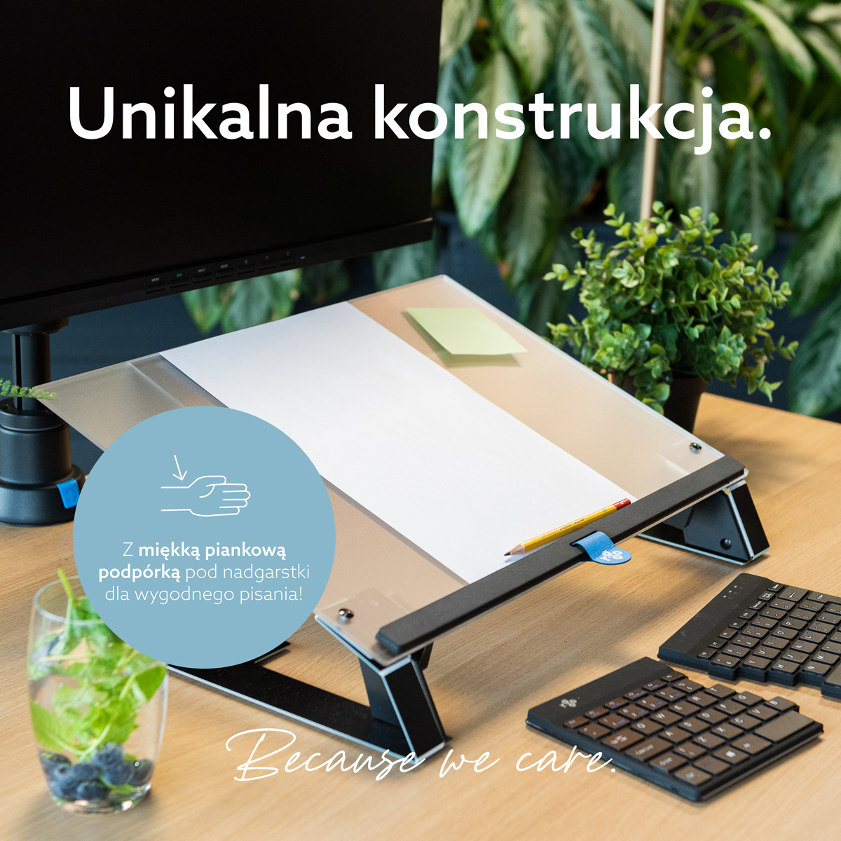 Uchwyt na dokumenty R-Go Read2Write (akrylowy)