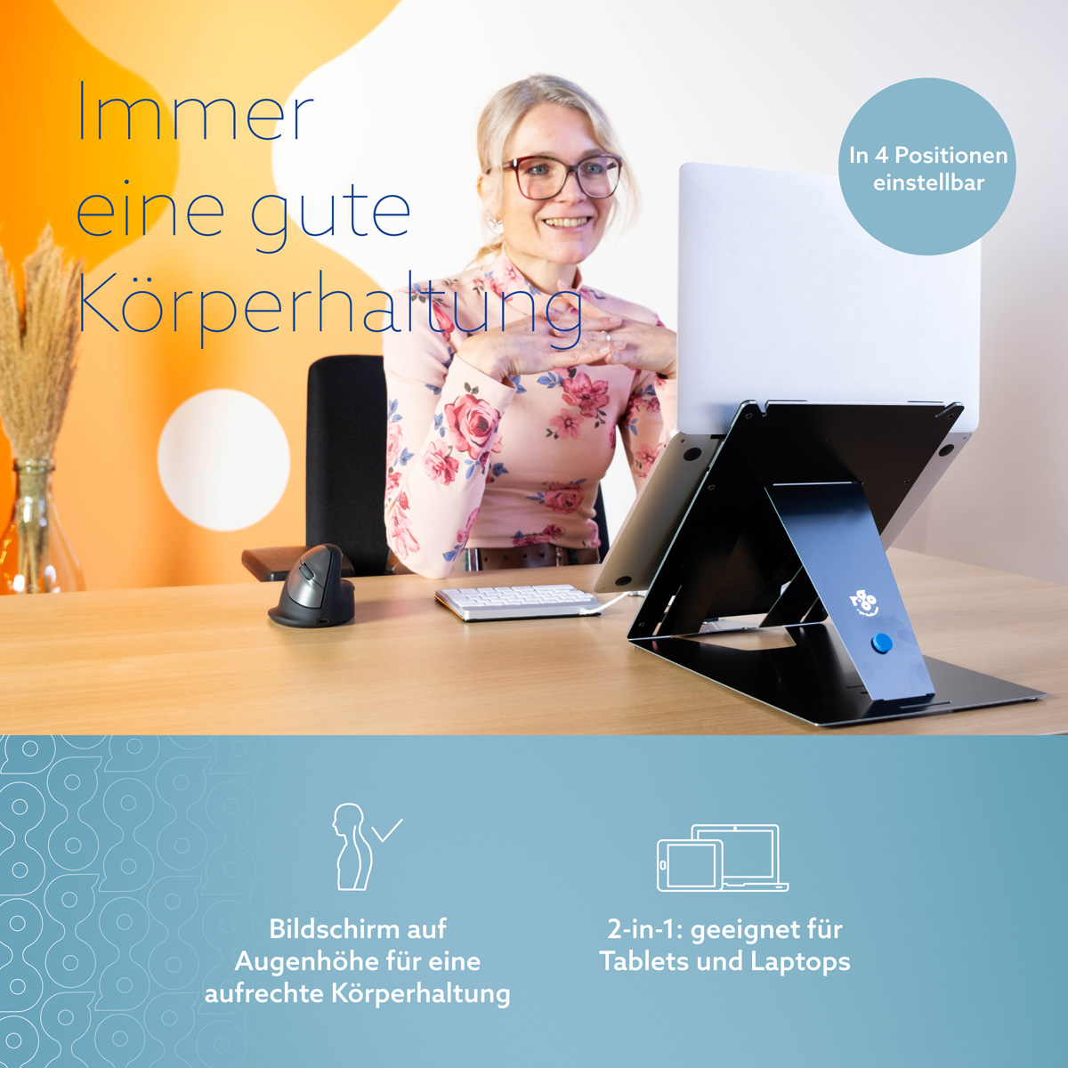 R-Go Riser Duo Tablet- und Laptop-Stände