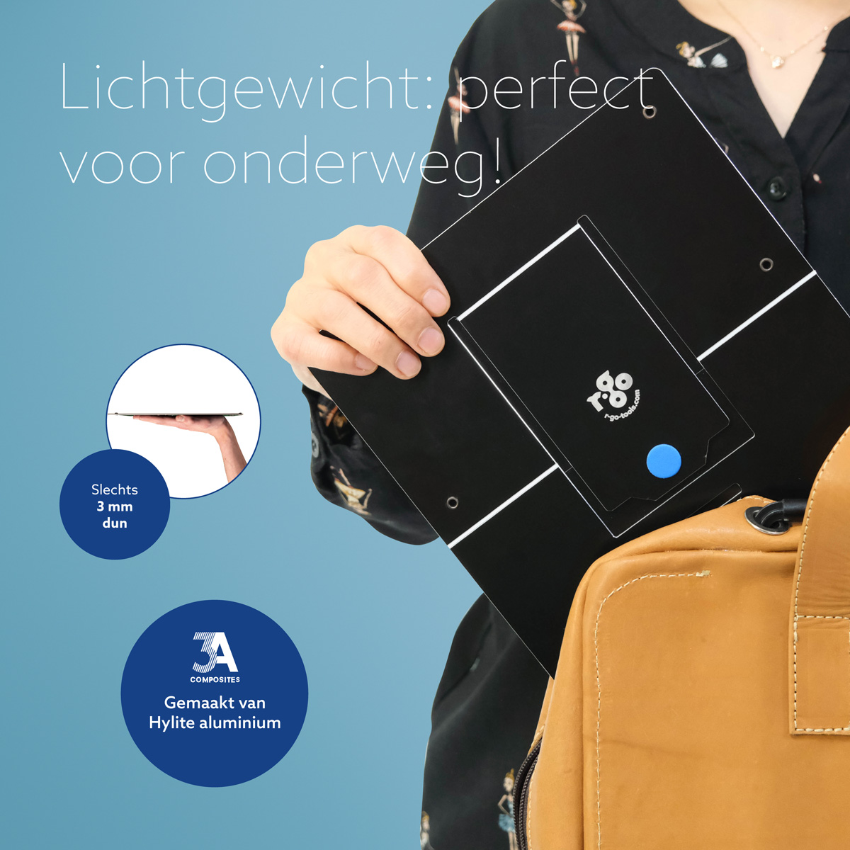 R-Go Riser Flexible Laptopstandaard (Zwart)