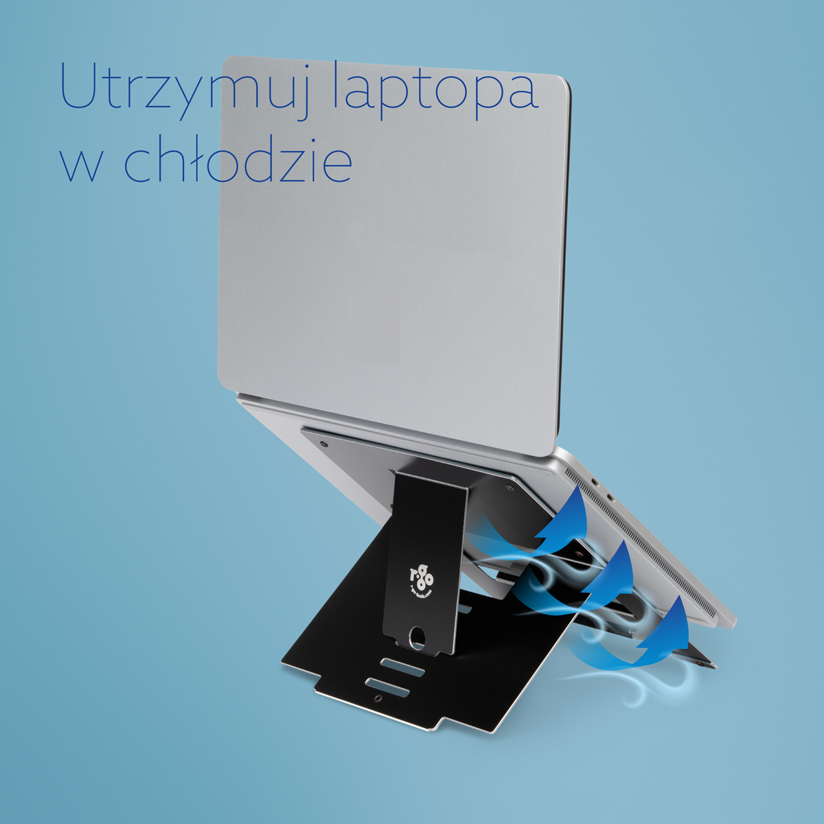 Elastyczna podstawka pod laptopa R-Go Riser (czarna)