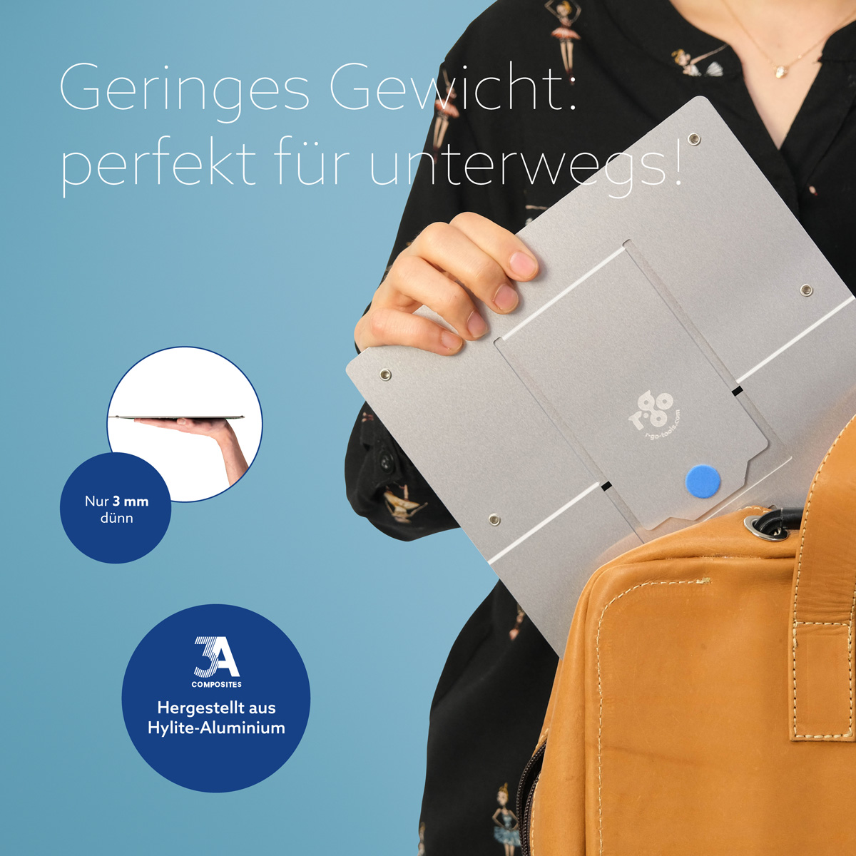 R-Go Riser Flexibler Laptop-Ständer (Silber)
