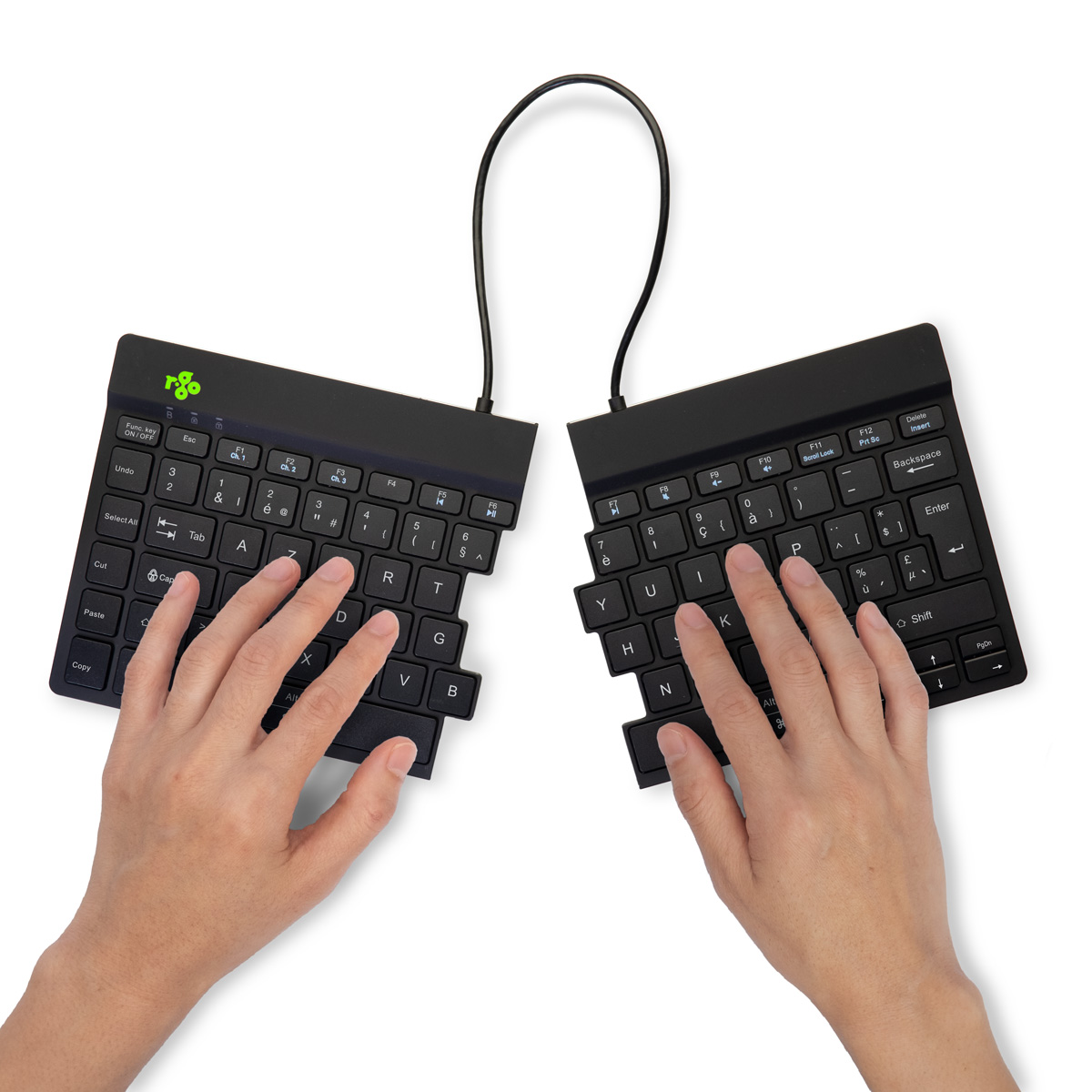 R-Go Split Break versie 2 (zwart, draadloos, AZERTY -BE)