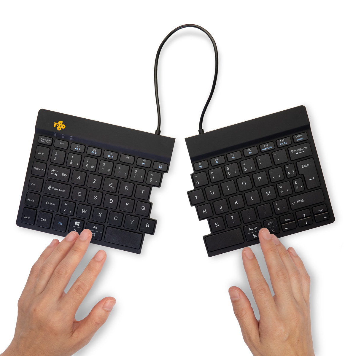 R-Go Split Break versie 2 (zwart, draadloos, AZERTY -BE)