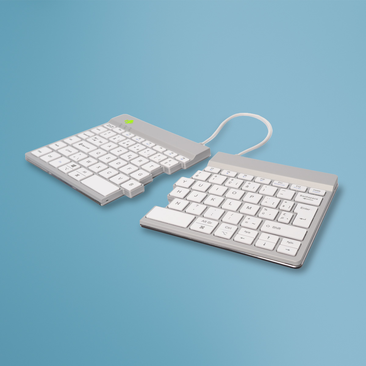 R-Go Split Break versie 2 (wit, draadloos, AZERTY – BE)