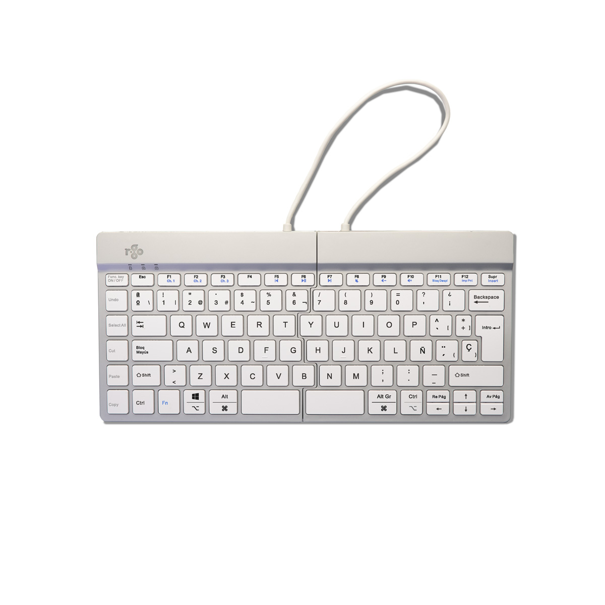 R-Go Split Break versie 2 (wit, draadloos, QWERTY – ES)