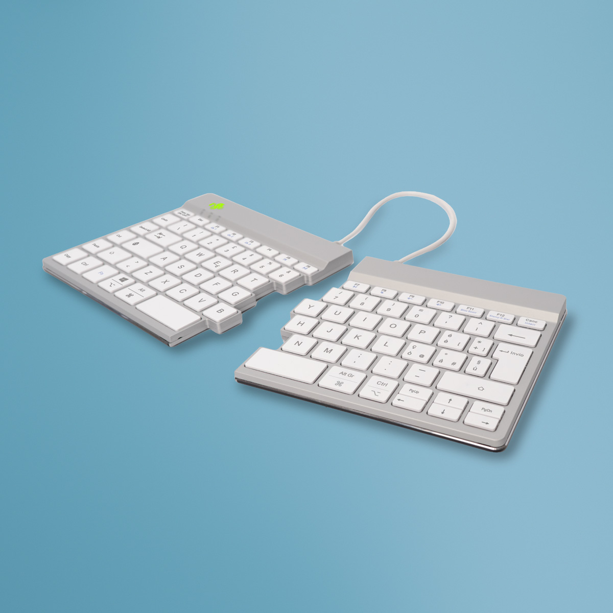 R-Go Split Break Version 2 (weiß, drahtlos, QWERTY – IT)