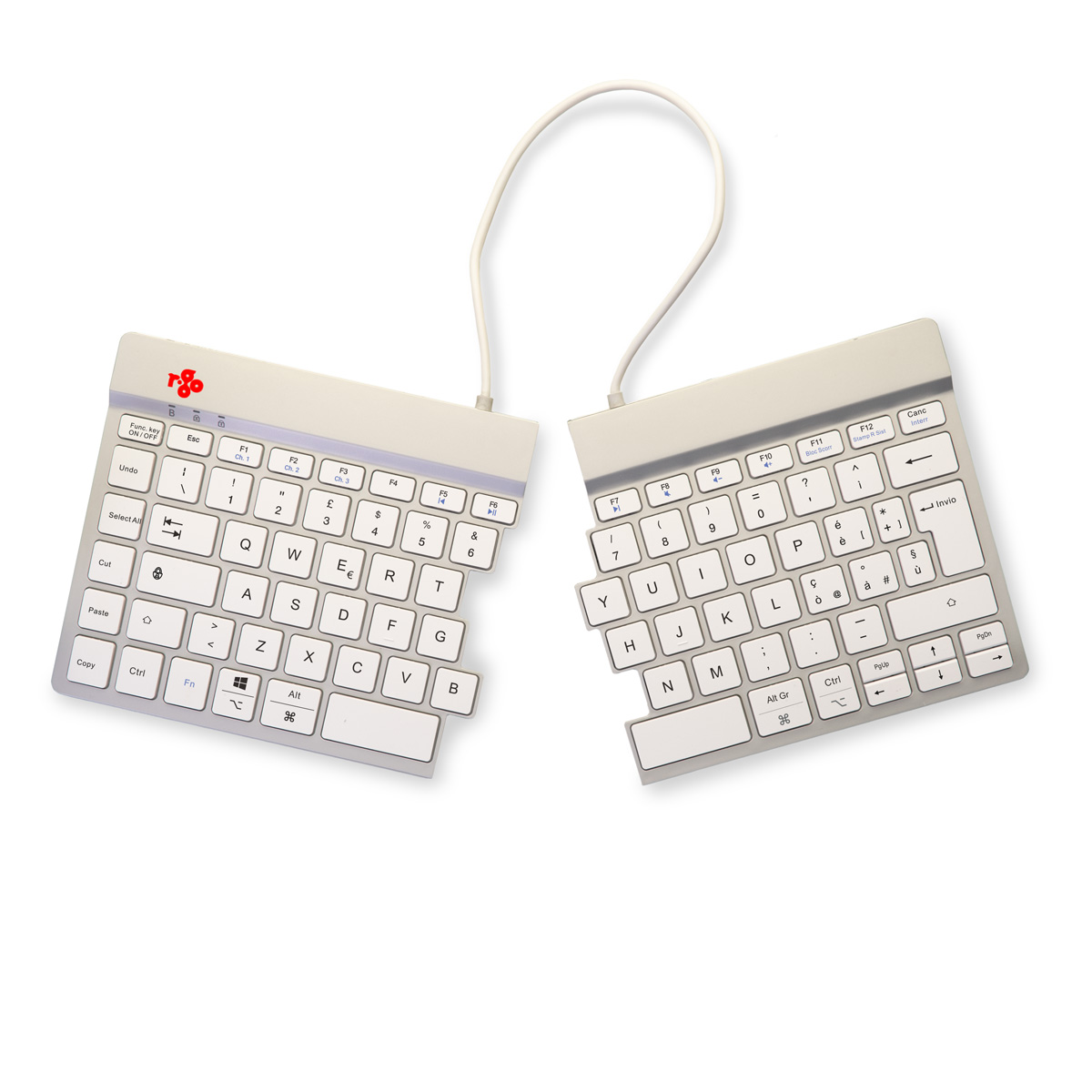 R-Go Split Break versie 2 (wit, draadloos, QWERTY – IT)