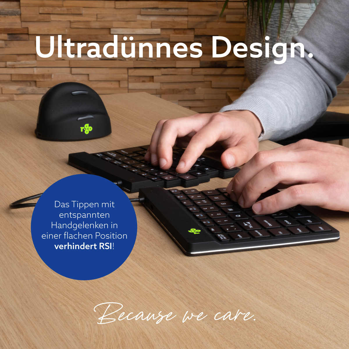 R-Go Split Break Version 2 (schwarz, drahtlos, QWERTY – Nordic)