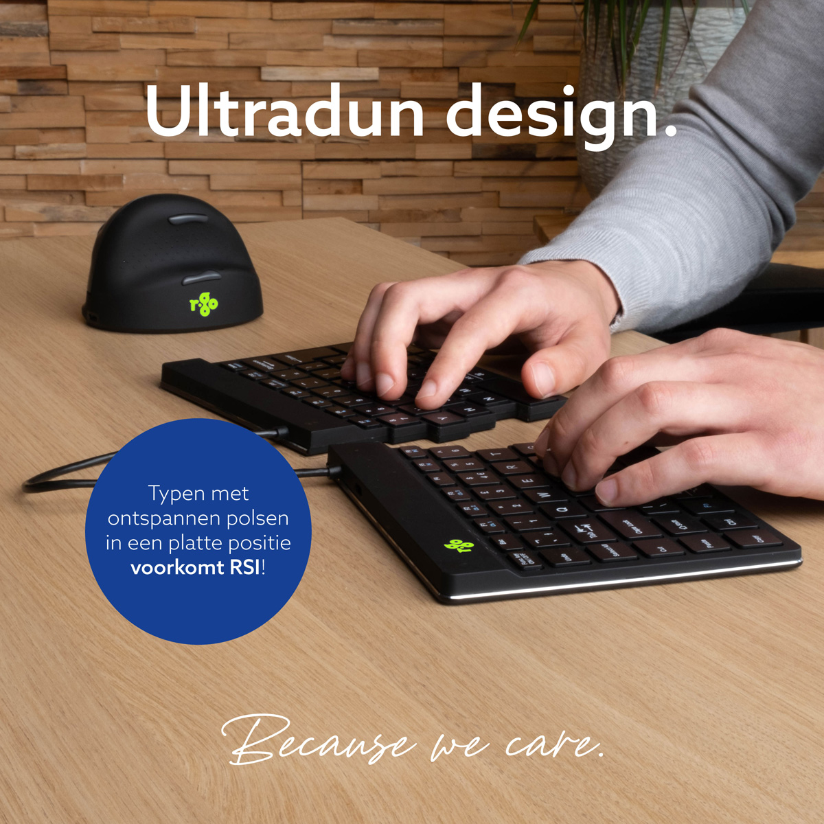 R-Go Split Break versie 2 (zwart, draadloos, QWERTY – Nordic)