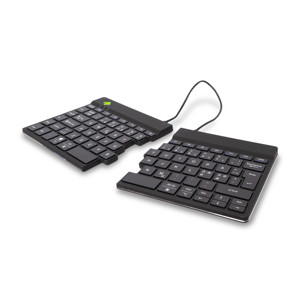 R-Go Split Break versie 2 (zwart, draadloos, QWERTY – Nordic)