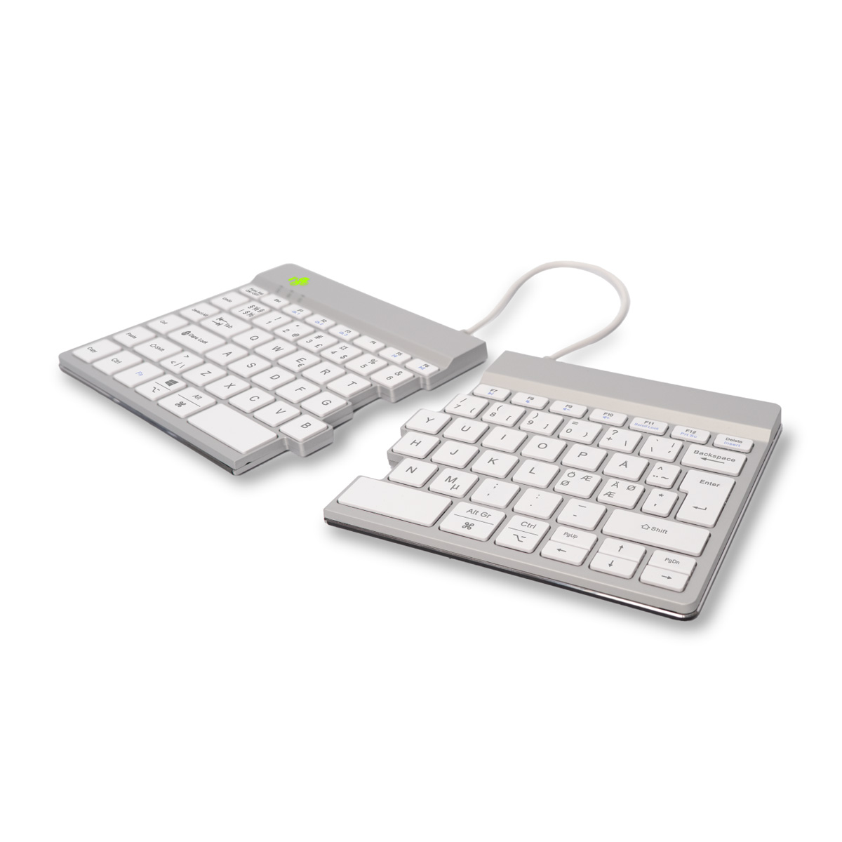 R-Go Split Break versie 2 (wit, draadloos, QWERTY – Nordic)