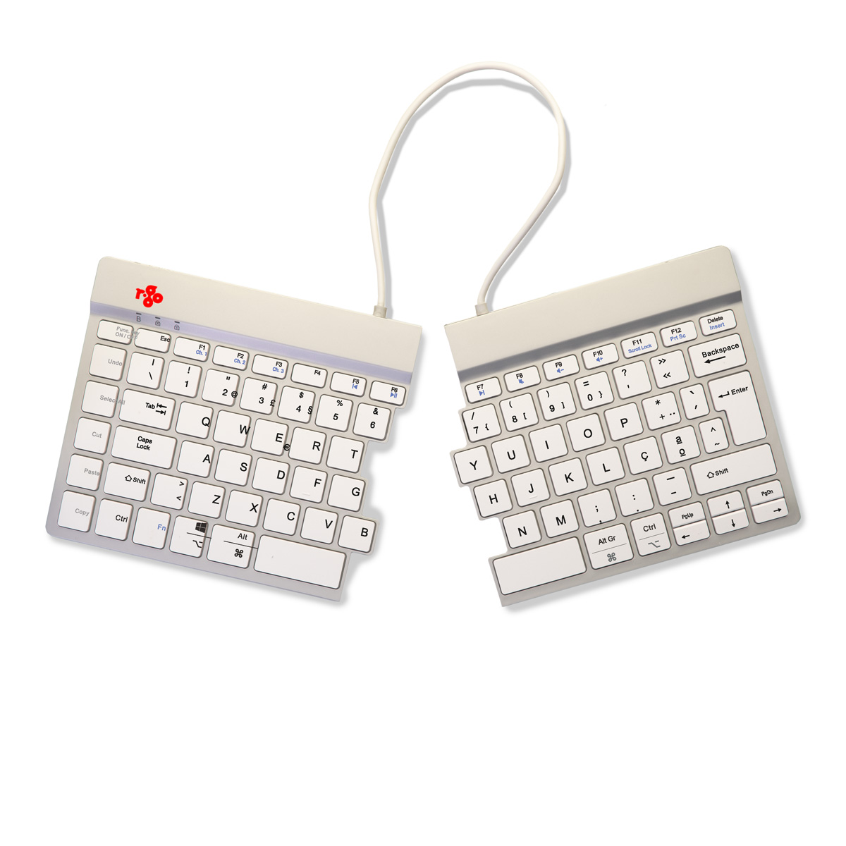 R-Go Split Break versie 2 (wit, draadloos, QWERTY – PT)