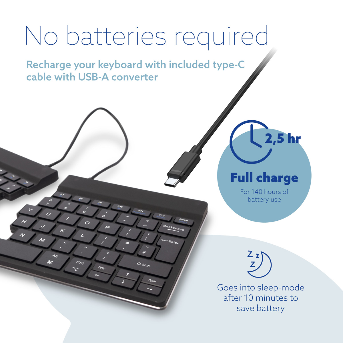 R-Go Split Break v2 (black, wireless, QWERTY – UK)