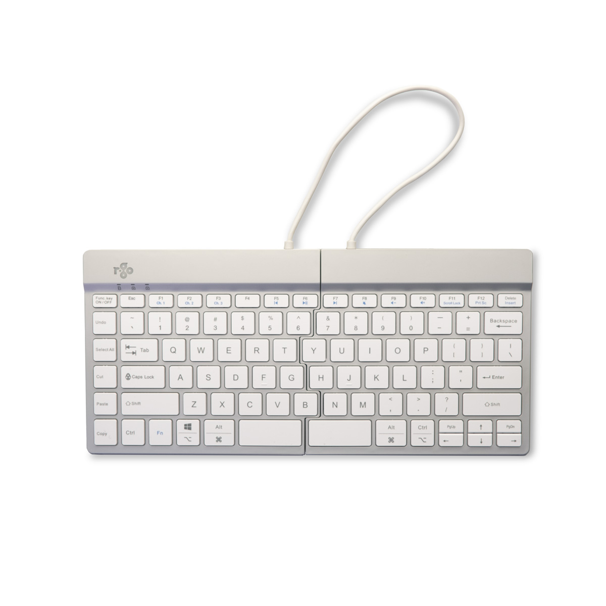 R-Go Split Break v2 (white, wireless, QWERTY – US)