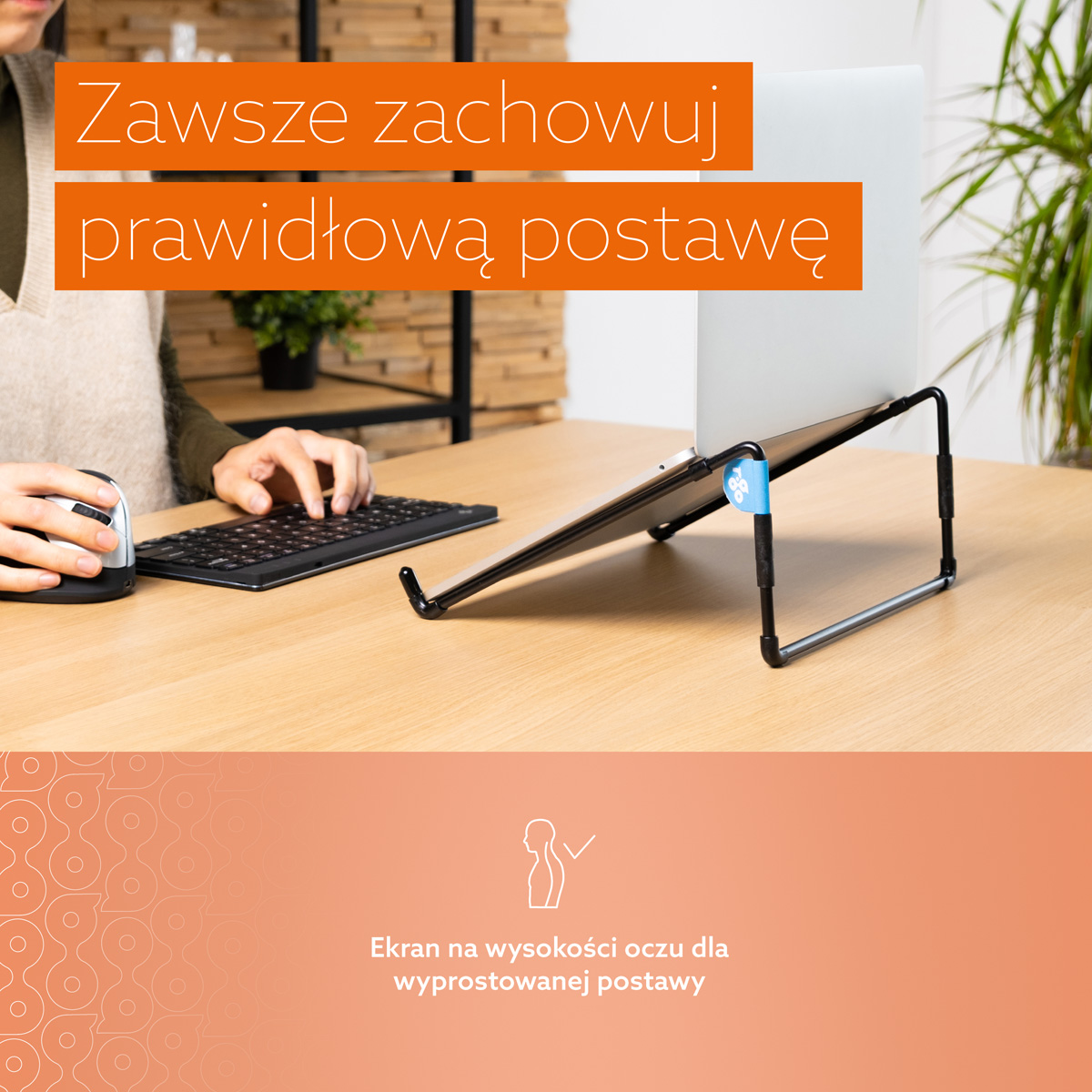 Stalowa podróżna podstawka pod laptopa R-Go