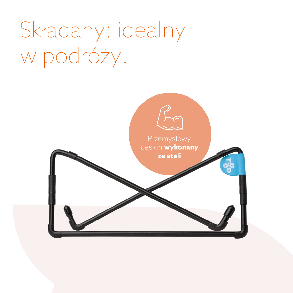 Stalowa podróżna podstawka pod laptopa R-Go