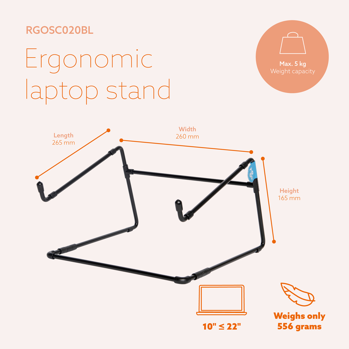 R-Go Steel Office Laptop stand
