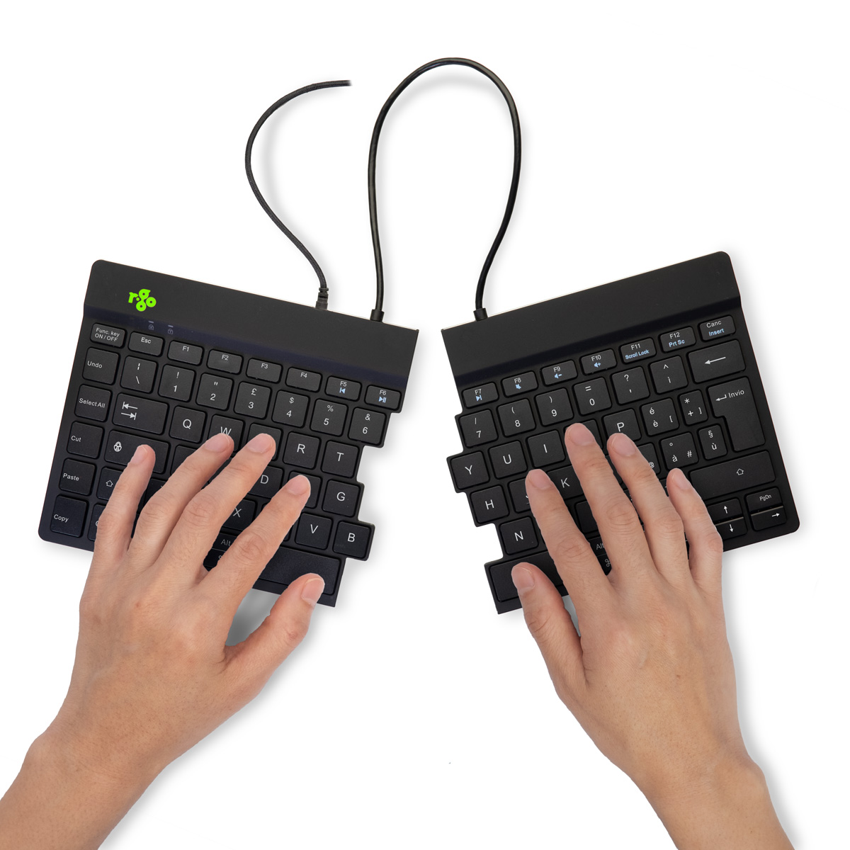 R-Go Split Break (zwart, bedraad, QWERTY – IT)