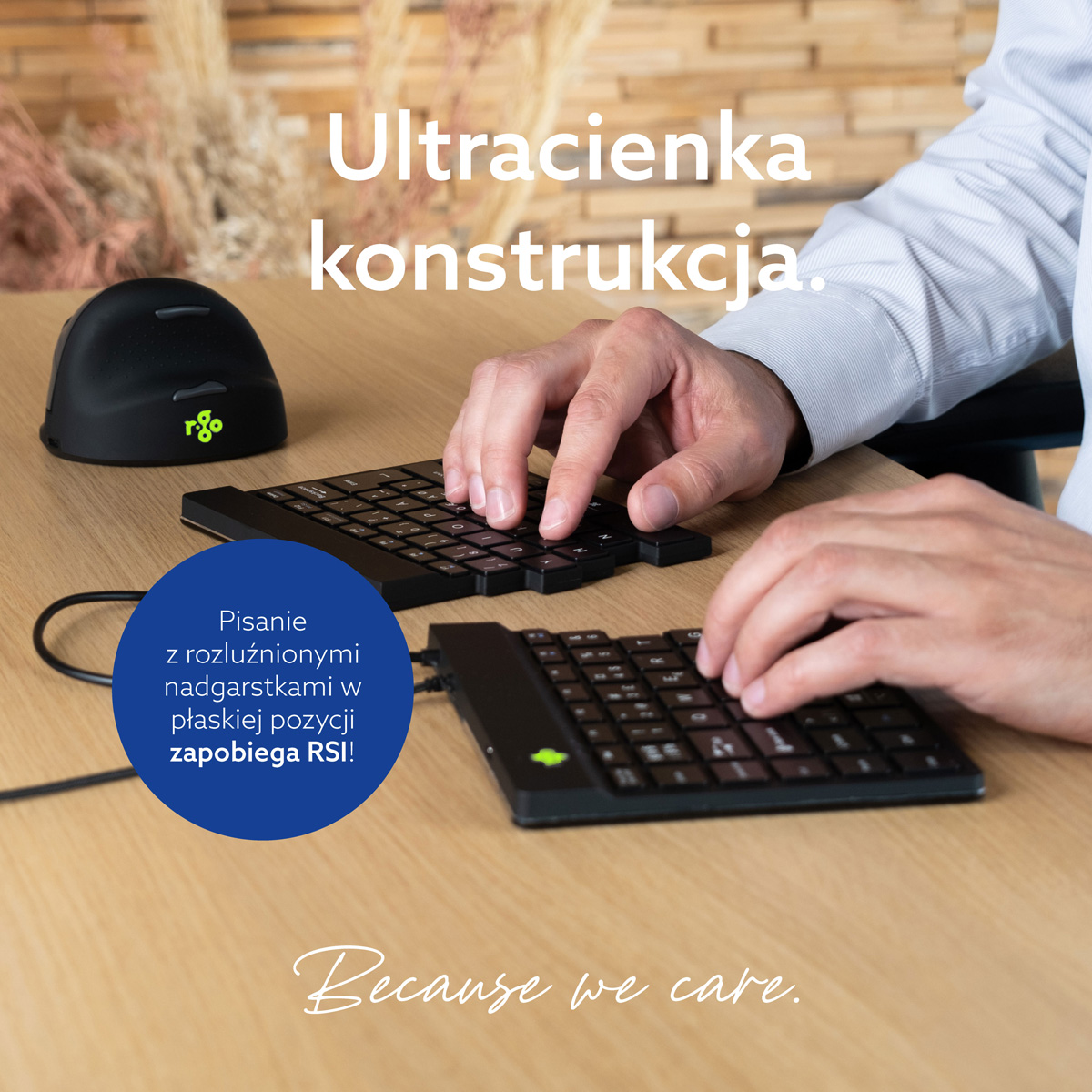 R-Go Split Break (czarna, przewodowa, QWERTY – Nordic)